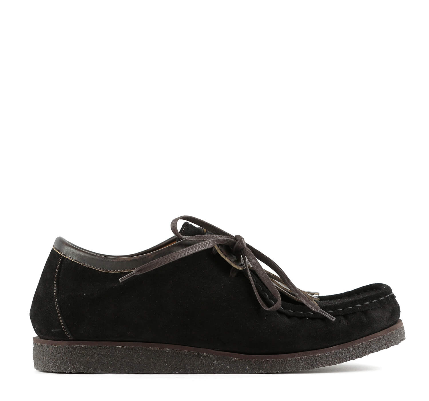 Wallabee in leather suede black - Rust Mood